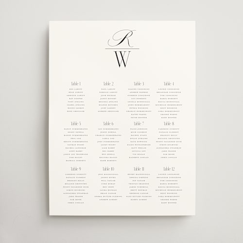 This is a silk wedding signs with standard by Hudson meet Rose called initial printing on doublethick in 18x24