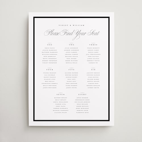 This is a noir wedding signs with standard by mo kelley called the day printing on doublethick in 18x24