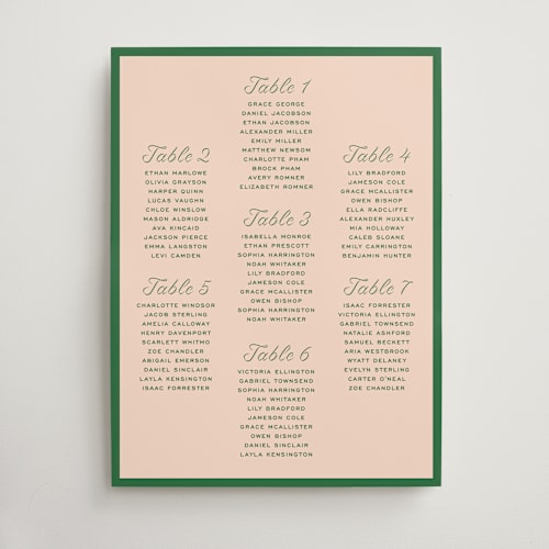 This is a peach wedding signs with standard by Megan Davis called cotillion printing on doublethick in 18x24