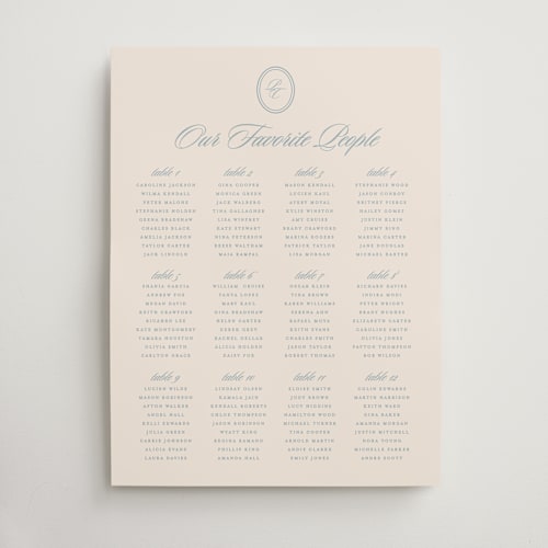 This is a powder wedding signs with standard by Creo Study called scripted printing on doublethick in 18x24