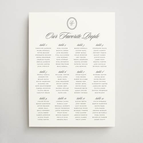 This is a noir wedding signs with standard by Creo Study called scripted printing on doublethick in 18x24