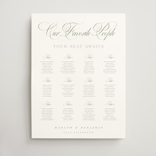 This is a garden wedding signs with standard by Kelly Schmidt called chic script printing on doublethick in 18x24
