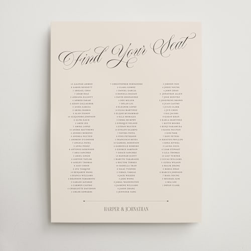 This is a linen wedding signs with standard by Kate Ahn called mirin printing on doublethick in 18x24