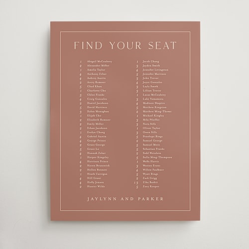 This is a dusty rose wedding signs with standard by Stacey Meacham called warm affection printing on doublethick in 18x24