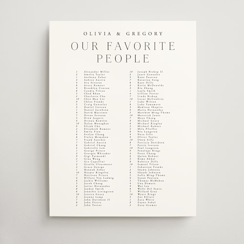 This is a lily wedding signs with standard by Hooray Creative called classy type printing on doublethick in 18x24