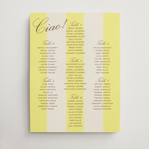 This is a limone wedding signs with standard by Megan Davis called campania printing on doublethick in 18x24
