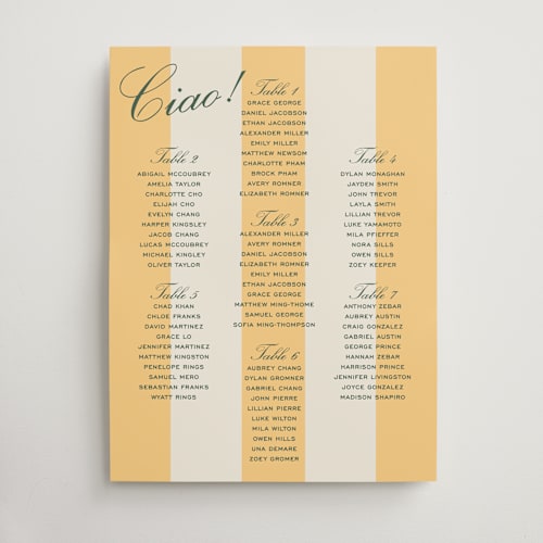 This is a sorbetto wedding signs with standard by Megan Davis called campania printing on doublethick in 18x24