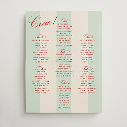 This is a fresca wedding signs with standard by Megan Davis called campania printing on doublethick in 18x24