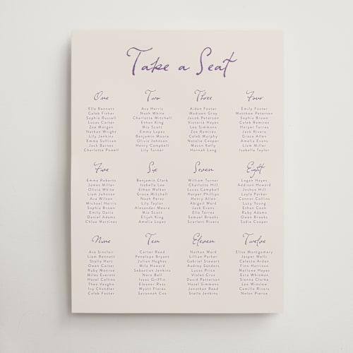 This is a hydrangea wedding signs with standard by Cass Loh called tablescape drawing printing on doublethick in 18x24