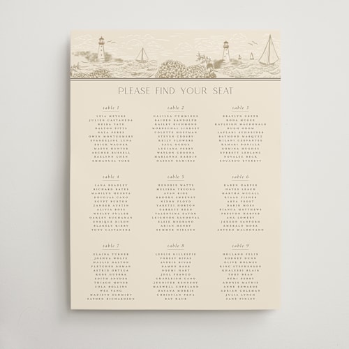 This is a sand wedding signs with standard by Jenna Holcomb called coastal toile printing on doublethick in 18x24