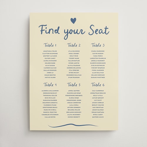 This is a sea wedding signs with standard by Ani Somi called big heart wedding printing on premium sign board in 18x24