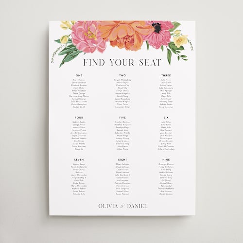 This is a tropical wedding signs with standard by Susan Moyal called timeless blooms printing on doublethick in 18x24