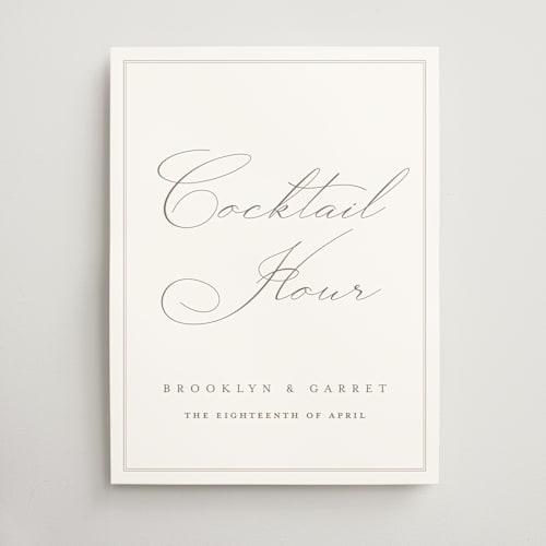 This is a cotton wedding signs with standard by Amy Kross called overlapping printing on doublethick in 18x24