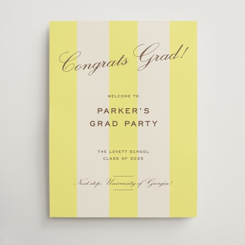 This is a limone graduation party decorations with standard by Megan Davis called campania printing on doublethick in 18x24