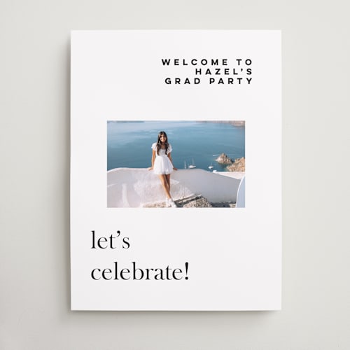 This is a moon graduation party decorations with standard by Bryanna Mehner called crest printing on premium sign board in 18x24