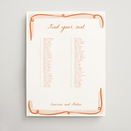 This is a flame wedding signs with standard by Pati Cascino called giardino printing on doublethick in 18x24