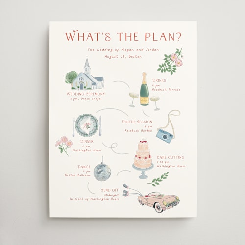 This is a apricot wedding signs with standard by frau brandt called journey of the day printing on doublethick in 18x24