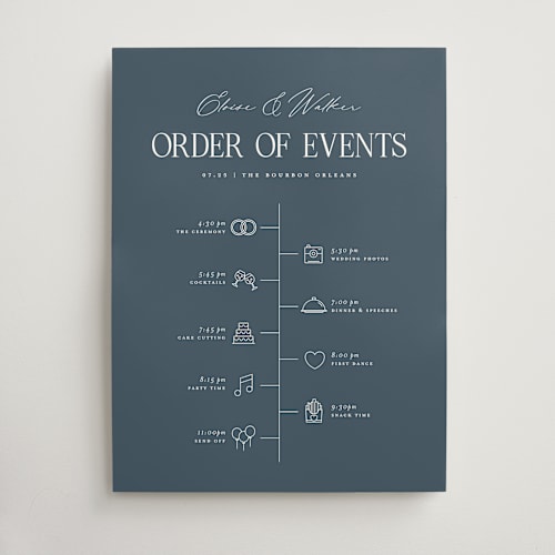 This is a deep sea wedding signs with standard by Laura Hamm called iconic printing on doublethick in 18x24