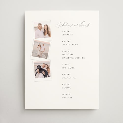 This is a pearl wedding signs with standard by Lori Wemple called polaroids printing on doublethick in 18x24