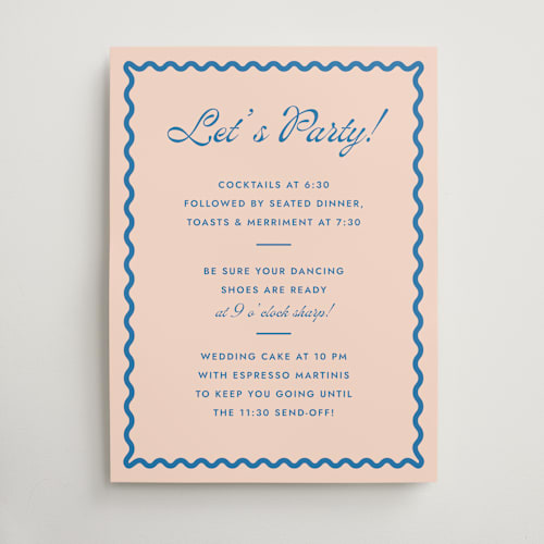 This is a paloma wedding signs with standard by Megan Davis called party printing on doublethick in 18x24