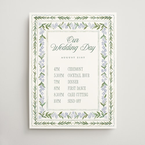 This is a wisteria wedding signs with standard by Jenna Holcomb called vintage sketched printing on doublethick in 18x24