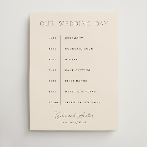 This is a linen wedding signs with standard by Vanessa Doyle called in love printing on doublethick in 18x24