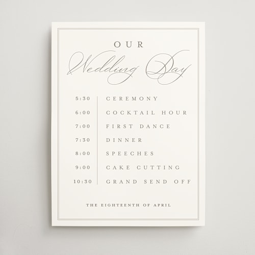 This is a cotton wedding signs with standard by Amy Kross called overlapping printing on doublethick in 18x24