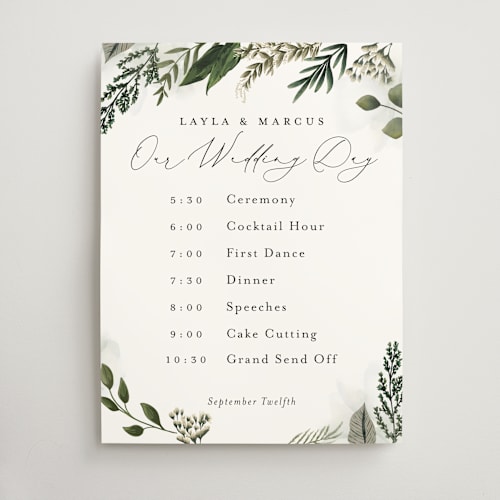 This is a vanilla wedding signs with standard by Susan Moyal called classic love printing on doublethick in 18x24
