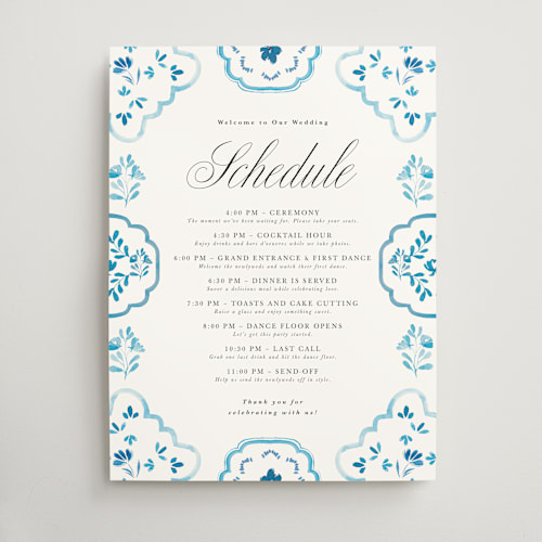 This is a cerulean wedding signs with standard by Itsy Belle Studio called almafi printing on doublethick in 18x24