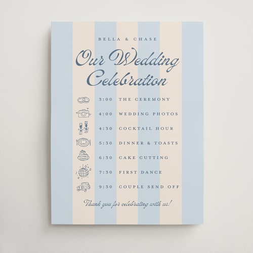 This is a sky wedding signs with standard by Susan Asbill called darby printing on doublethick in 18x24