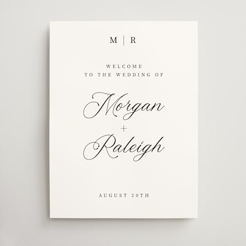 This is a slate wedding signs with standard by Cass Loh called modern mix printing on doublethick in 18x24