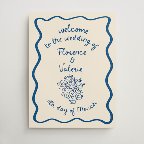This is a capri wedding signs with standard by Grae called playful printing on doublethick in 18x24