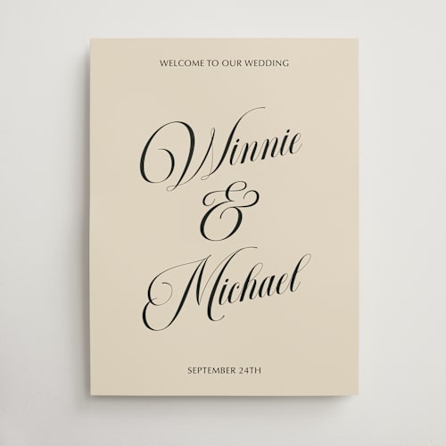 This is a affogato wedding signs with standard by Inkblot Design called rise printing on doublethick in 18x24