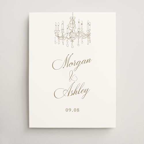 This is a champagne wedding signs with standard by Cass Loh called ink drawing printing on doublethick in 18x24