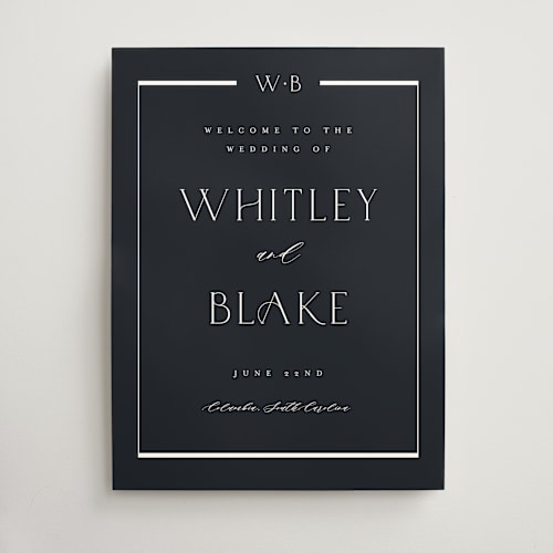 This is a ocean wedding signs with standard by Stacey Meacham called luster printing on doublethick in 18x24