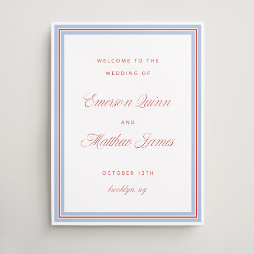 This is a strawberry wedding signs with standard by Kelly Watkins called charm printing on premium sign board in 18x24