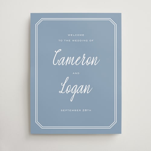 This is a airy wedding signs with standard by Carolyn MacLaren called vintage love printing on premium sign board in 18x24