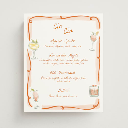 This is a flame wedding signs with standard by Pati Cascino called giardino printing on doublethick in 8x10