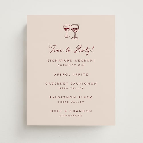 This is a wine wedding signs with standard by Katharine Watson called winery printing on doublethick in 8x10