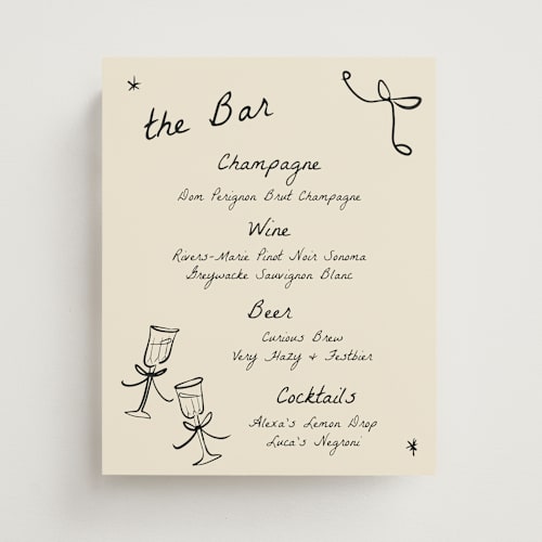 This is a vanilla wedding signs with standard by Ani Somi called roses printing on doublethick in 8x10