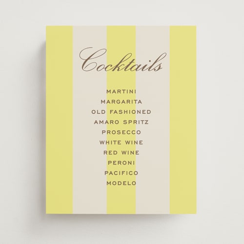 This is a limone wedding signs with standard by Megan Davis called campania printing on doublethick in 8x10