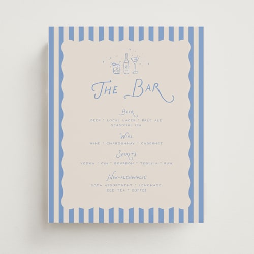 This is a blue bird wedding signs with standard by Pixel and Hank called lovers printing on doublethick in 8x10