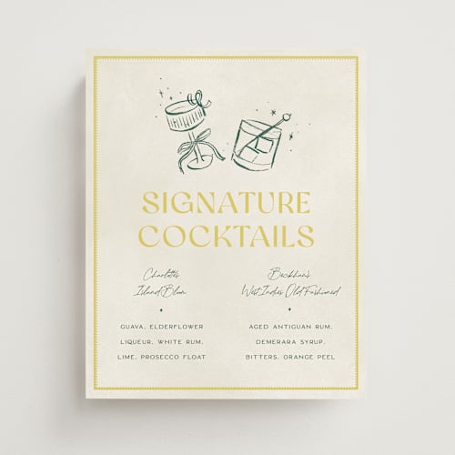 This is a island citrus wedding signs with standard by Pixel and Hank called coastal drift printing on doublethick in medium