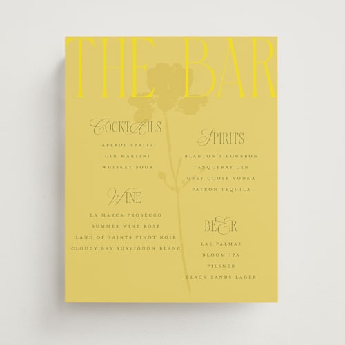 This is a island citrus wedding signs with standard by Morgan Kendall called bloom printing on doublethick in medium