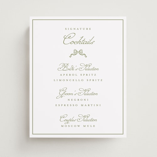 This is a moss wedding signs with standard by Petra Kern called crestino printing on doublethick in 8x10