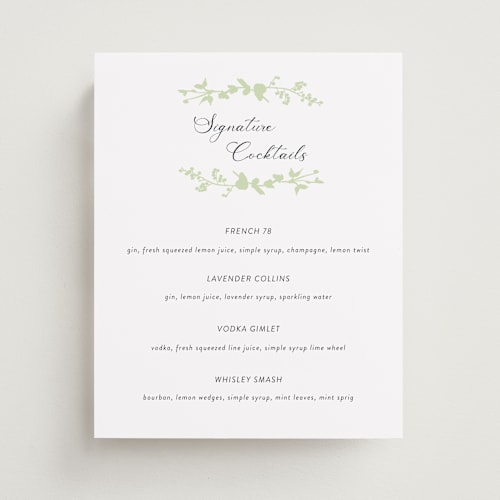 This is a spring wedding signs with standard by Susan Moyal called flower garden printing on doublethick in 8x10