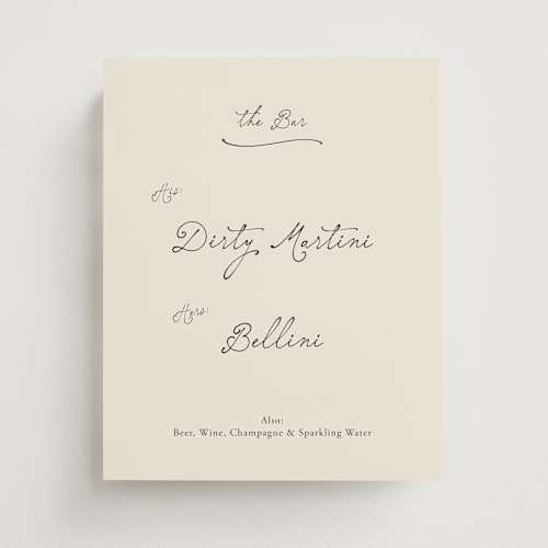 This is a noir wedding signs with standard by Ani Somi called written in the stars printing on doublethick in 8x10