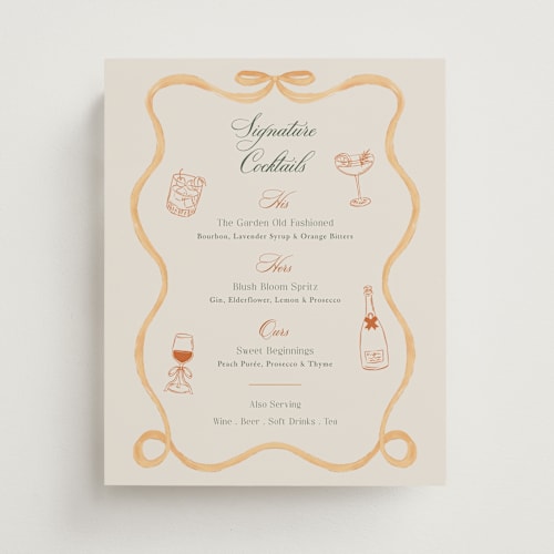 This is a garden wedding signs with standard by Elly called garden heirloom printing on doublethick in 8x10