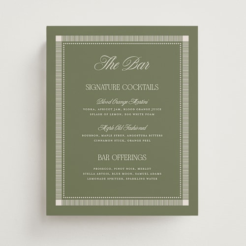 This is a moss wedding signs with standard by Kelly Watkins called literary printing on doublethick in 8x10