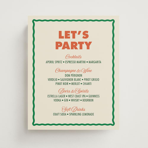 This is a lime wedding signs with standard by chocomocacino called doberge printing on doublethick in 8x10